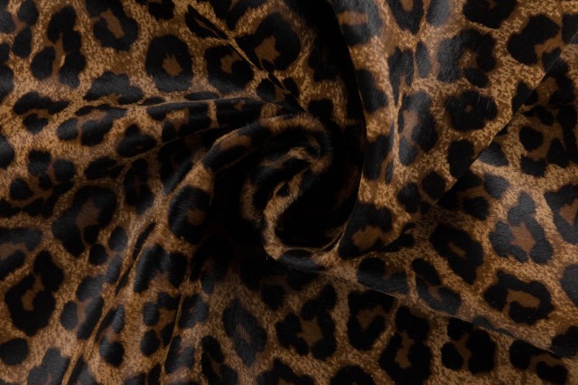 Babycalf stampa leopard 7 naturale serigrafia